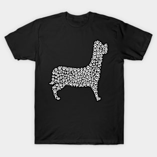 Love my Dog's Footprints 1 (White) T-Shirt